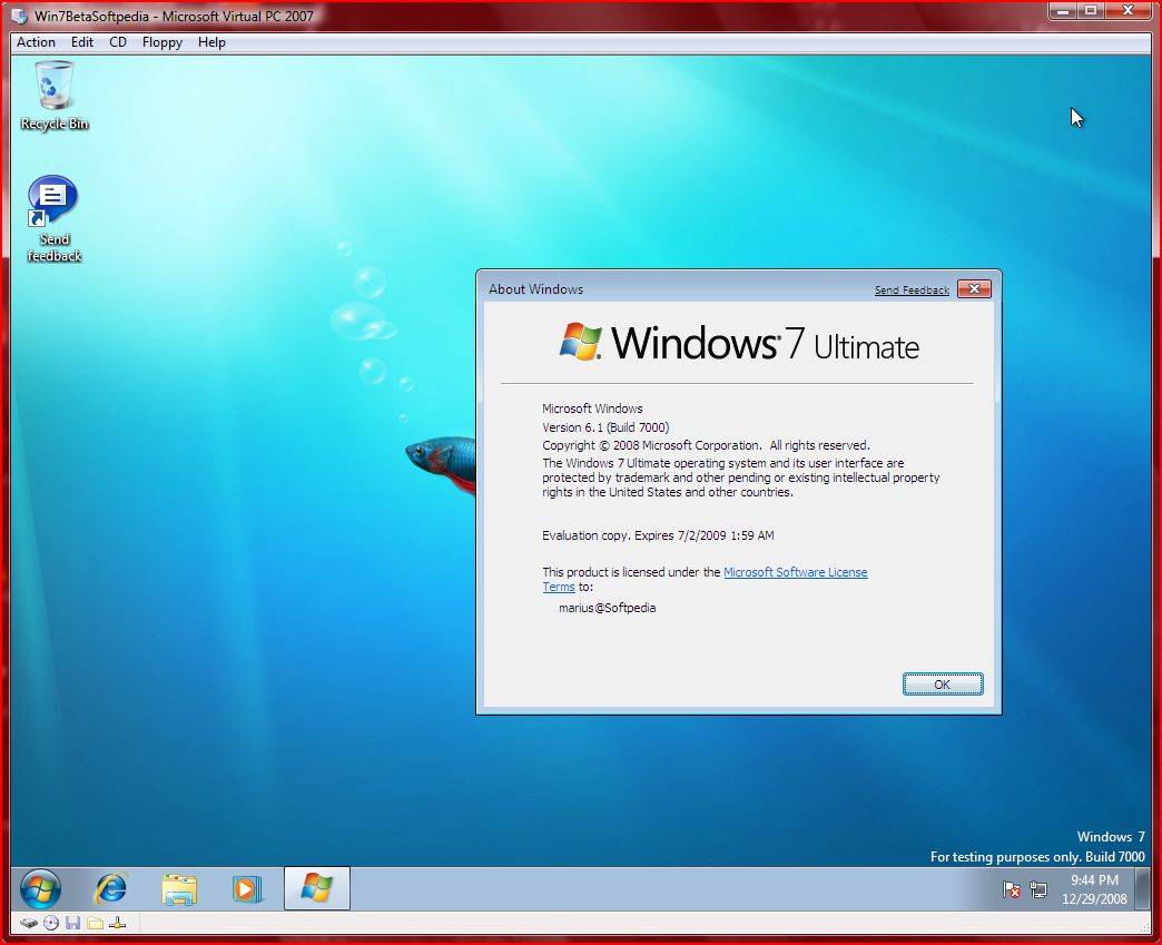Windows 7 Beta 7000